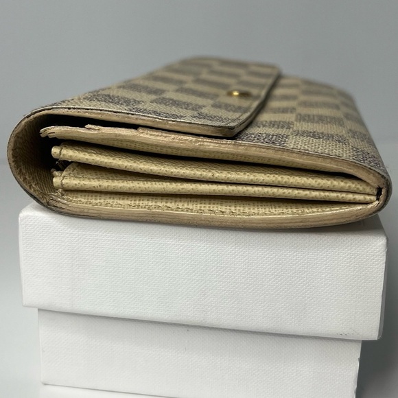 ♥️LOUIS VUITTON Portefeuille Damier Azur Long Sarah Bifold Wallet | PRELOVED!! - Picture 5 of 16
